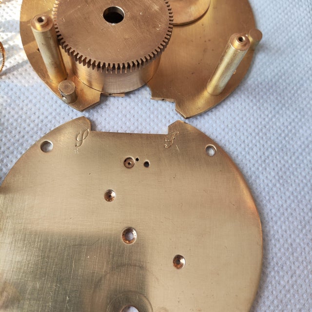 Louis XVI Style French Bracket Clock Circa 1900 in Cubic Marble and Bronze Decorative Elements For Sale - Image 10 of 12