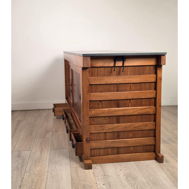 Part of a Japanese Meiji Kitchen Tansu, Now a Slate-Topped Sideboard For Sale - Image 10 of 15