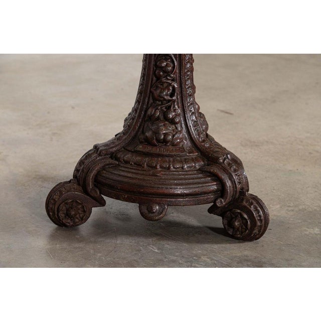 Brown English Mahogany and Painted Cast Iron Tavern Tables, 1860, Set of 2 For Sale - Image 8 of 18
