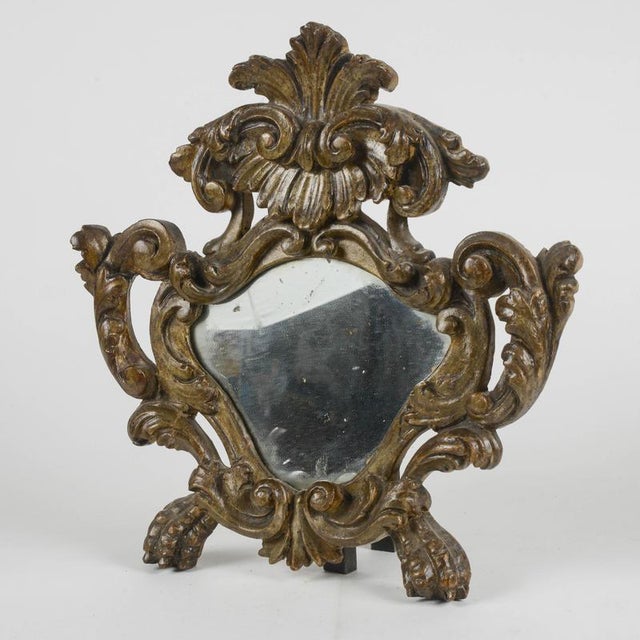 Carved, Sculpted and Lacquered Wood Framed Mirror For Sale - Image 3 of 9