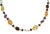 Contemporary Multicolor 10k Yellow Gold Assorted Shape Gemstone Chain Necklace For Sale - Image 3 of 4