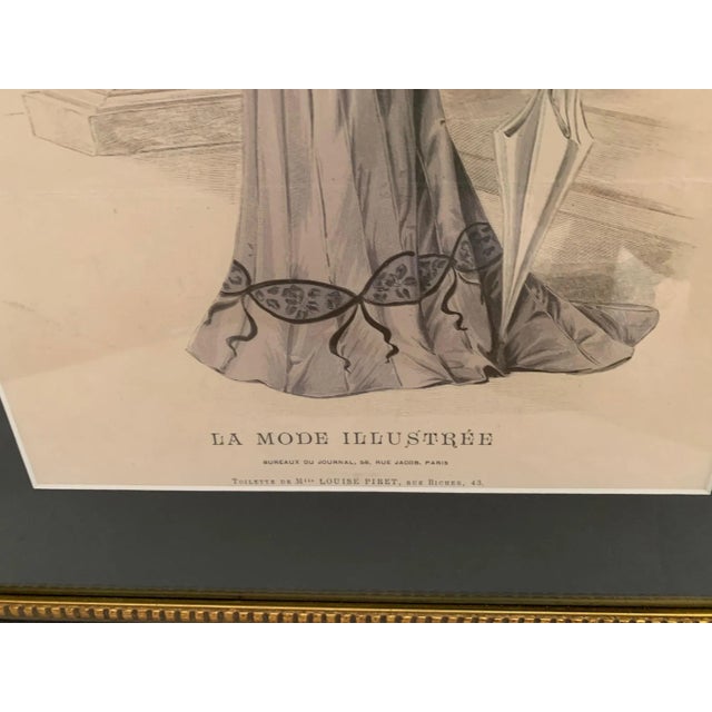 Victorian Black and White Engraving of Victorian Lady For Sale - Image 3 of 9