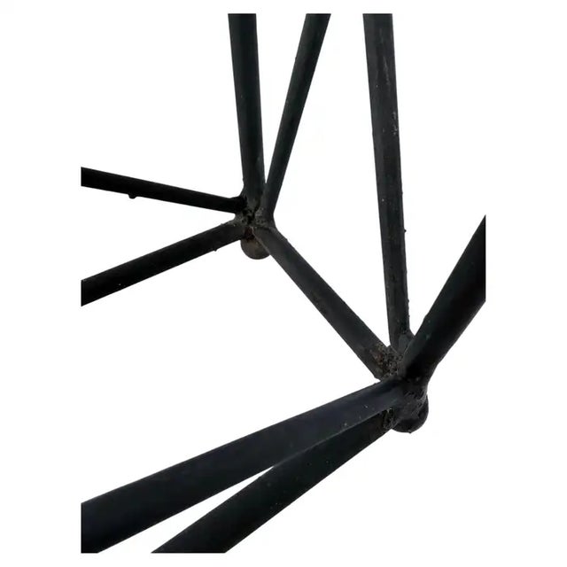 Neoclassical French Directoire Style Black Iron Magazine Holder For Sale - Image 9 of 9