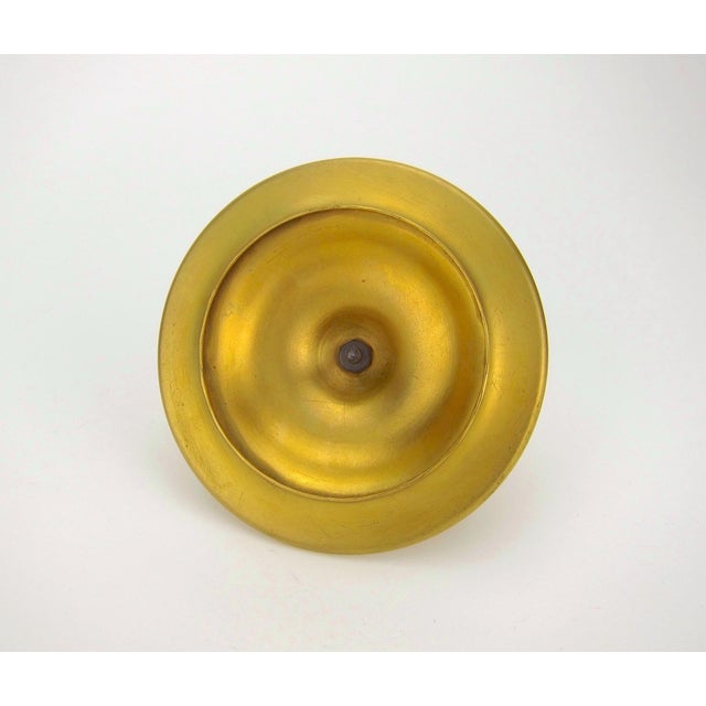 Marie Zimmermann Large Art Deco Gilt Inkwell With Stone Finial For Sale - Image 4 of 7