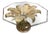 Lotus Flower Dining Table in Wood Carved with Gold Leaf and Octagonal Top in Ground Glass, 1970s For Sale