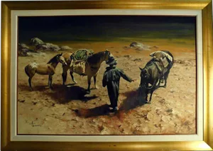 Robert Hagan "Easy Does It" Original Oil Painting on Canvas Hand Signed Custom Framed