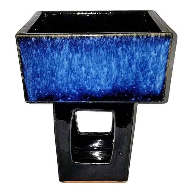 1950s Japanese Ikebana Stoneware Planter For Sale