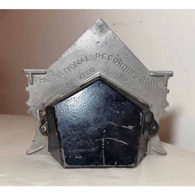 Rare Antique the National Dime Recording Bank Cast Iron Still Bank 1890's For Sale In New York - Image 6 of 12