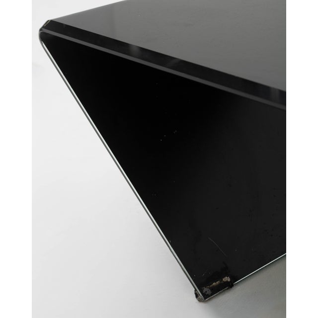 Space Age Black Glass Coffee Table, 1980s For Sale - Image 4 of 6