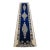 Hand-Knotted Runner Rug Navy Blue Rustik Hallway Decor Oushak Rug 3x11 Ft Approx For Sale