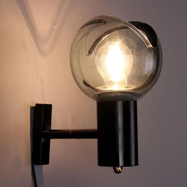 Vintage Wall Lamp in Glass and Aluminium, 1960s For Sale - Image 3 of 7