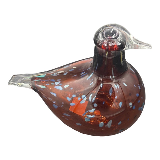 Finnish Glass Handmade Bird by Toikka For Sale