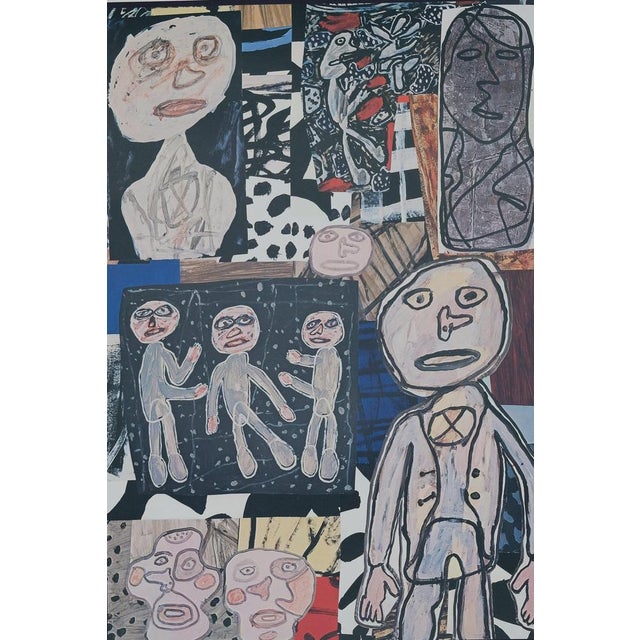 Jean Dubuffet (1901-1985) Claude Bernard Gallery, 1978 Exhibition Original color poster On poster paper, 35 x 69 cm...