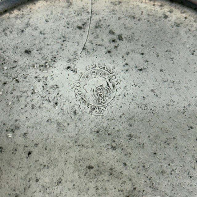 Early 19th Century English Pewter Heating Dish or Hall Keys Plate For Sale - Image 9 of 10