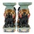 Vintage Chinoiserie Celadon & Black Ceramic Elephant Glazed Plant Stands / Bookends - A Pair For Sale - Image 11 of 13