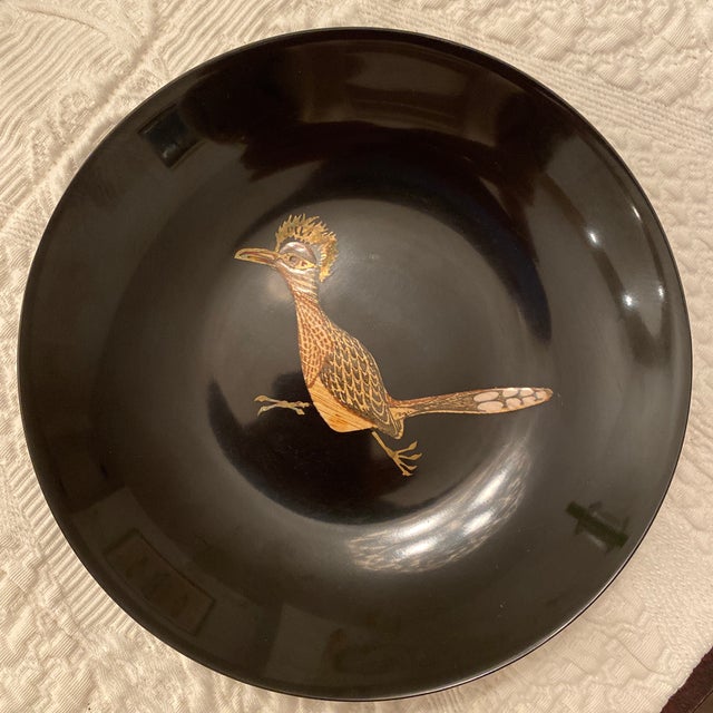 Black Vintage Couroc Roadrunner Bowl/Catchall For Sale - Image 8 of 8