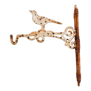 Rustic Vintage Cast Iron Garden Decor Bird Hook For Sale