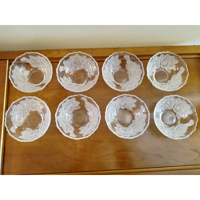 Modern 1990's Makasa Studio Nova "Winter Rose" Salad - Bowls (8) For Sale - Image 3 of 6