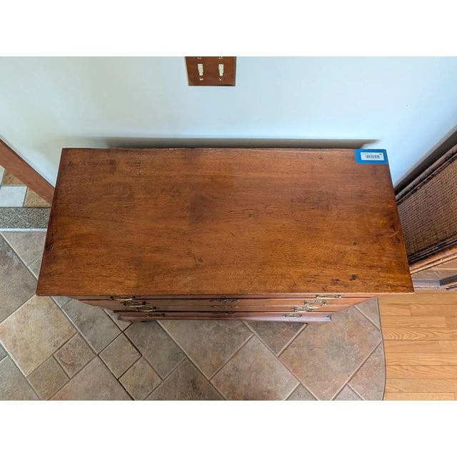Antique Chippendale Solid Mahogany 4-Drawer Chest of Drawers For Sale In Providence - Image 6 of 7