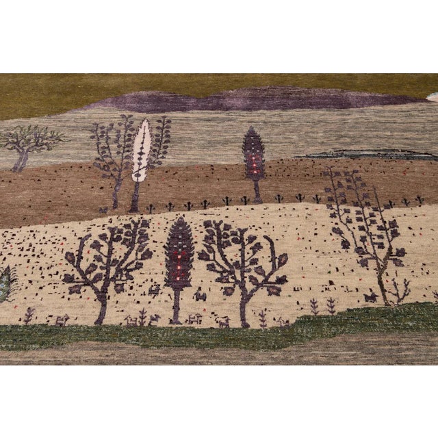 21st Century Modern Indian Gabbeh Style Rug For Sale - Image 10 of 12