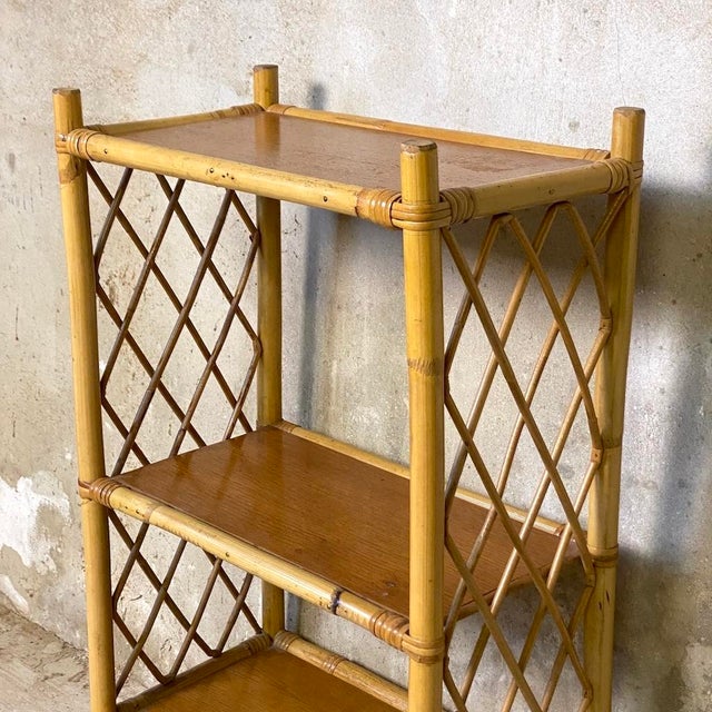 Vintage Rattan Shelf, 1960s For Sale - Image 3 of 6