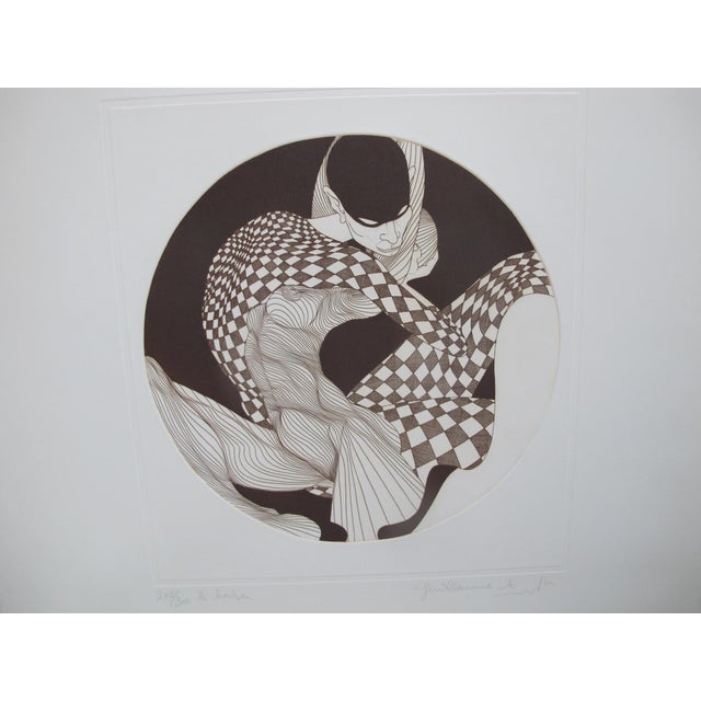 Printmaking Materials Guillaume Azoulay Le Baiser the Kiss Signed Limited Edition Harlequin Print For Sale - Image 7 of 12