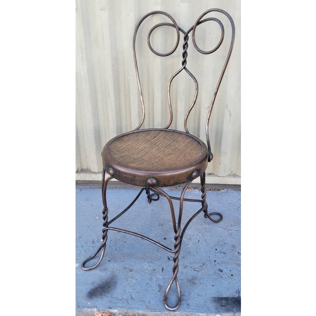 Chairs; Pair Height 22.0 Depth 10.0 Seat height 11.0 Children Chicago Wire Chairs Co Children's ice cream parlor Chairs....