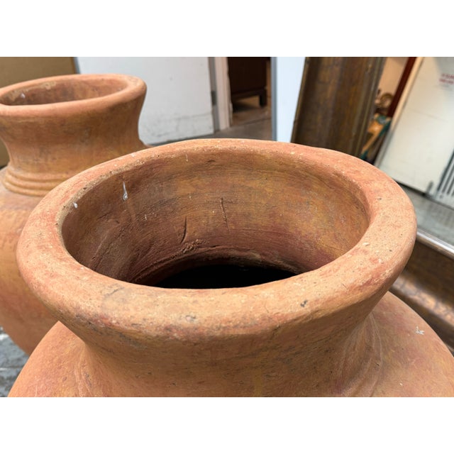 Ceramic Italian Terra Cotta Outdoor/Indoor Pots, Pair For Sale - Image 7 of 12