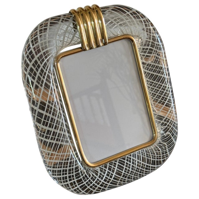 White Murano Glass Filigree Photo Frame, 2000s For Sale - Image 10 of 10