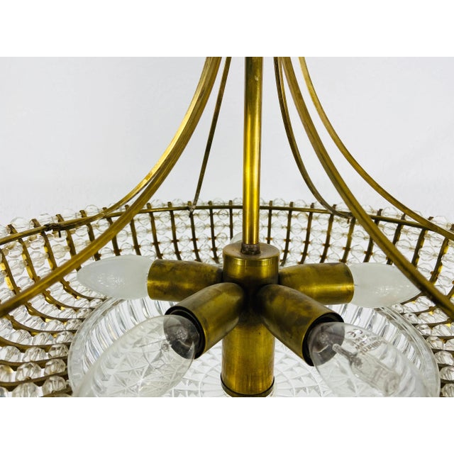 Midcentury Brass Chandelier by Rupert Nikoll, 1960s For Sale - Image 9 of 13