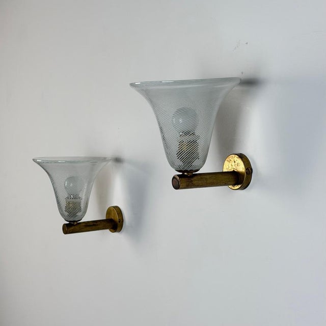 Torcello Wall Sconces attributed to Carlo Scarpa for Venini, 1940s, Set of 2 For Sale - Image 13 of 18