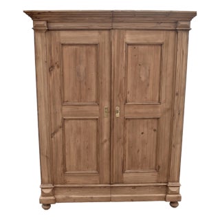 Pine Two Door Knock-Down Armoire For Sale