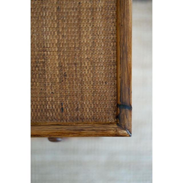 1970s Small Bamboo and Rush Fabric Chest of Drawers, 1970s For Sale - Image 5 of 7