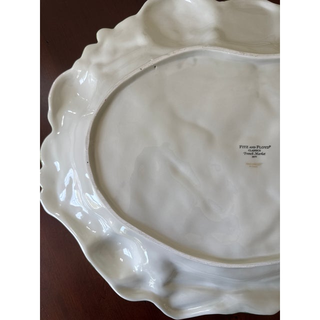 Light Green FItz and Floyd French Market Style Ceramic Platter For Sale - Image 8 of 11