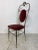 Vintage Regency Style Brass and Red Velvet Chair, 1950s For Sale - Image 9 of 9