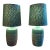 Ceramic Table Lamps/Fortuny Shades - a Pair For Sale