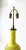 Yellow Bright Yellow Ceramic Chevron Chinoiserie Table or Desk Lamp With Silk Shade For Sale - Image 8 of 13