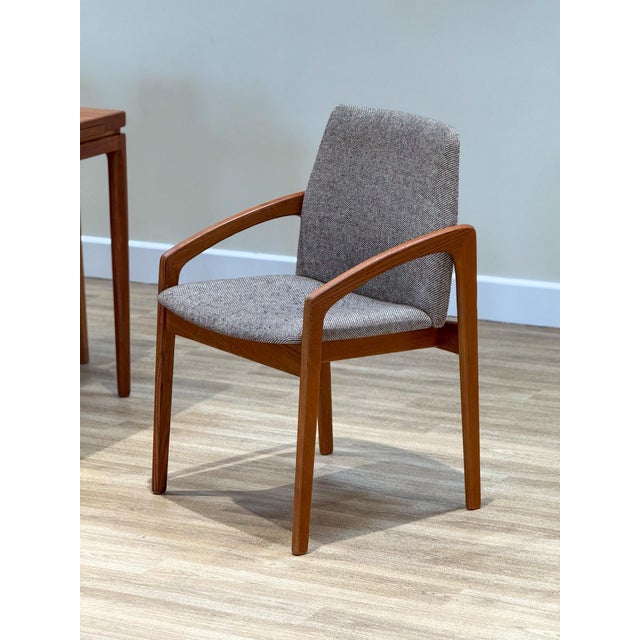 Mid-Century Modern Danish Knife Chairs from K.S, 1960s, Set of 6 For Sale - Image 3 of 13