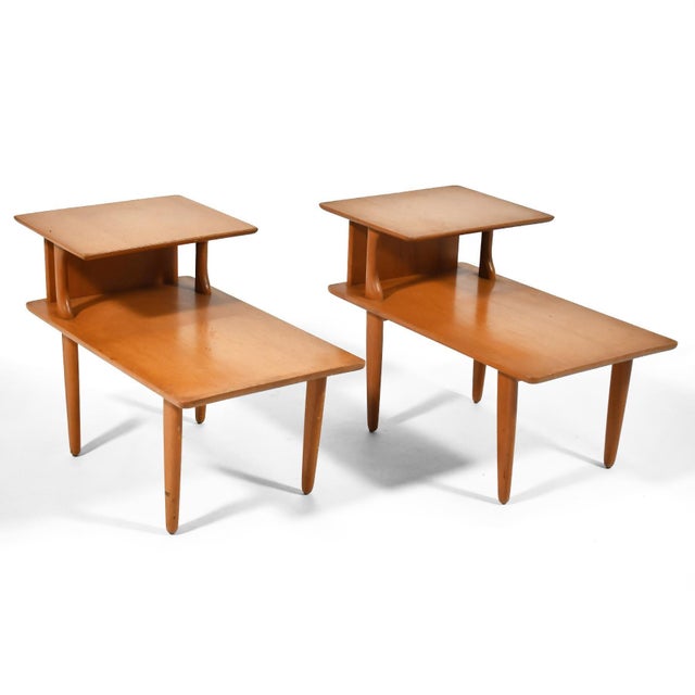 Heywood-Wakefield Heywood Wakefield M1574 Step End Tables For Sale - Image 4 of 10