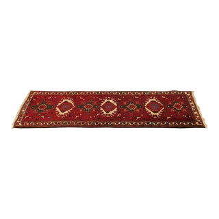 Vintage Hand Tied Persian 72 inch Runner Rug For Sale