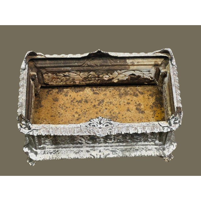 Antique French Cast Iron Garden Urn For Sale - Image 11 of 12