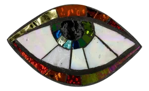 Anti Evil Eye Mosaic #26 Wall Sculpture by Ruth Minola Scheibler