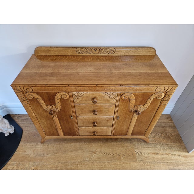 Mid-Century Oak Sideboard, 1930s For Sale - Image 16 of 18
