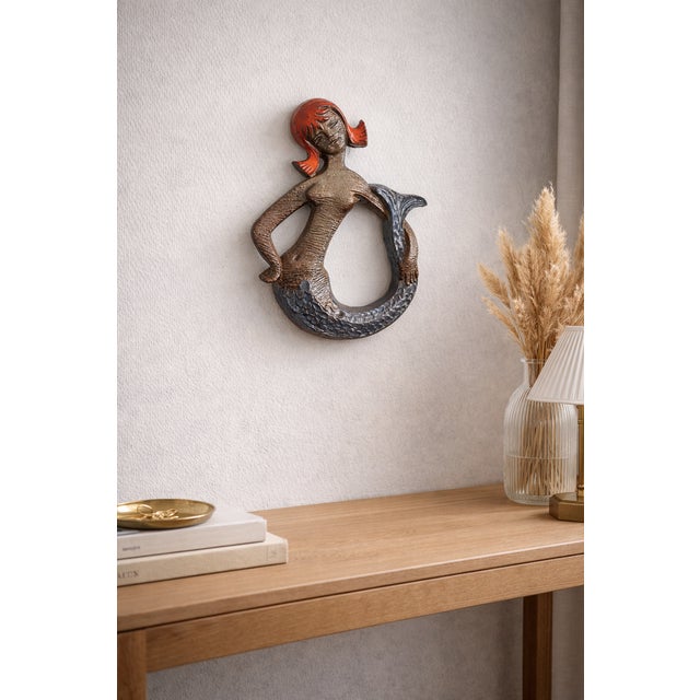 Belgian Ceramic Wall Mermaid, 1970s For Sale - Image 4 of 9