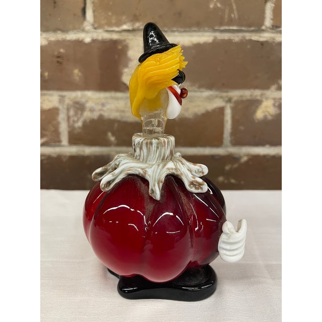 Mid-Century Modern Mid 20th Century Decorative Murano Glass Clown Decanter Bottle For Sale - Image 3 of 4