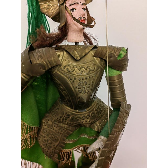 Forest Green Sicilian Warriors Puppets, Italy, 1960s, Set of 3 For Sale - Image 8 of 18