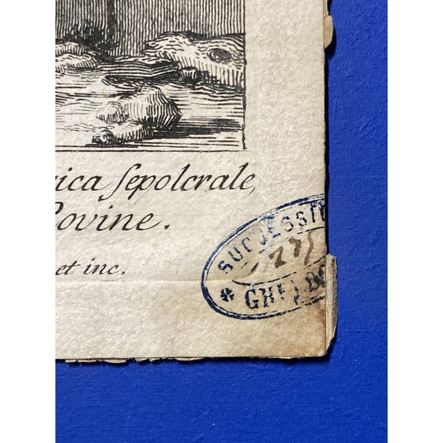 Giovanni Battista Piranesi, Vew of the Remains of the Mausoleums, Original Eau-Forte Etching, 1800s For Sale - Image 7 of 18