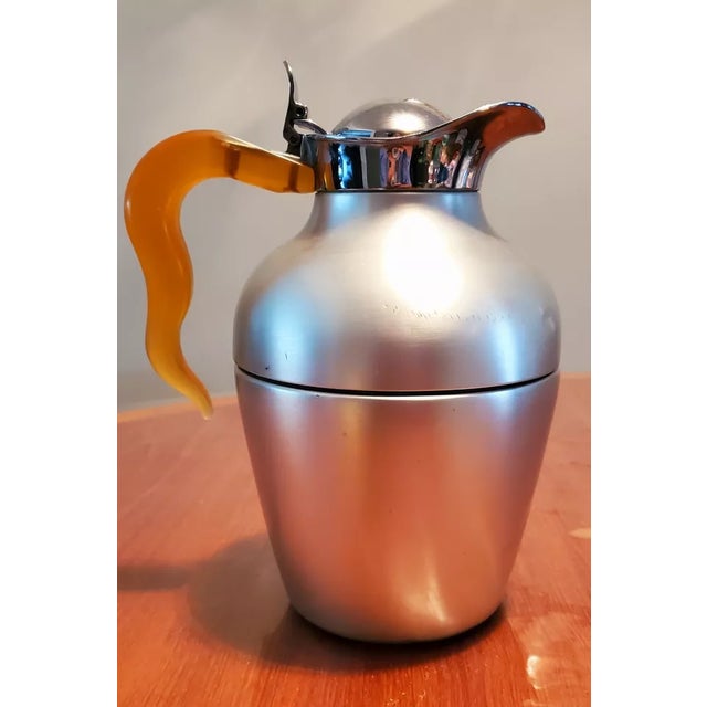 Metal Vintage Alfi Brushed Aluminum Vacuum Jug Carafe, Germany For Sale - Image 7 of 7