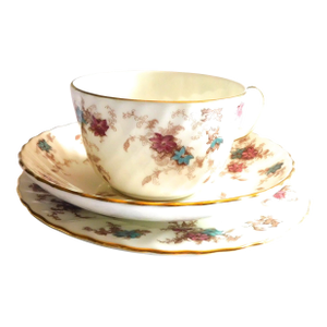1950s Minton Teacup, Saucer and Luncheon Plate in Ancestral