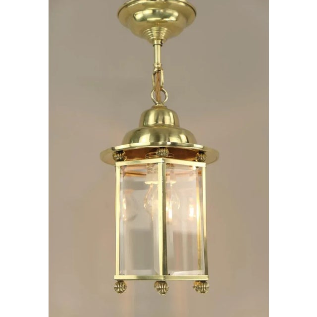 Metal Art Deco Lantern with Cut Lead Crystal, France, 1925 For Sale - Image 7 of 10